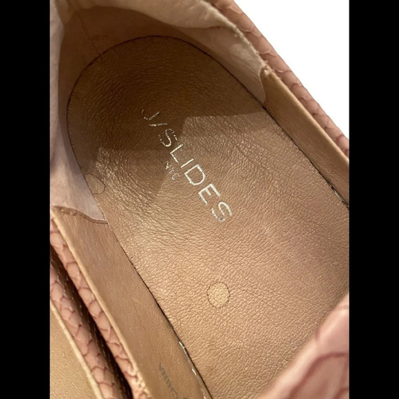 J/Slides NYC Mauve/Pinm Snake Skin Print Slip On Shoes - Picture 5 of 8